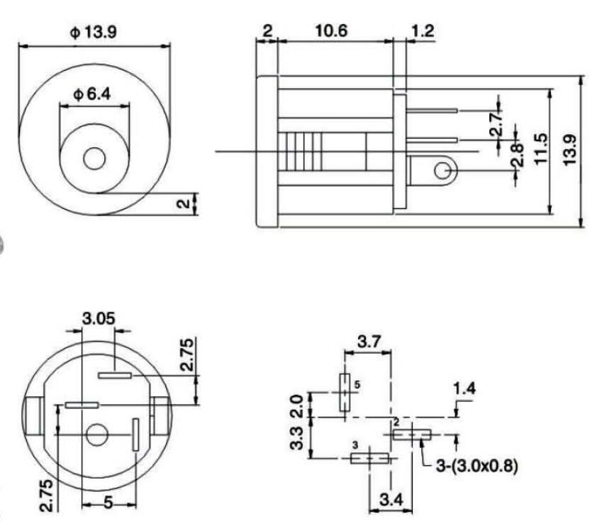 DC-022K DC电源插座