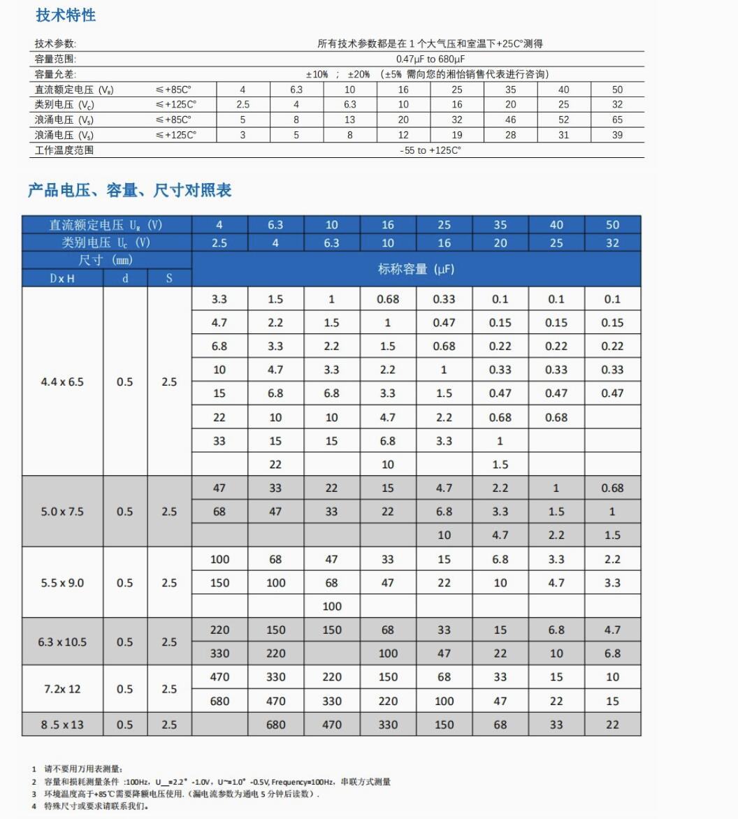 CA42-035K106B    35V10μF 插件式钽电容